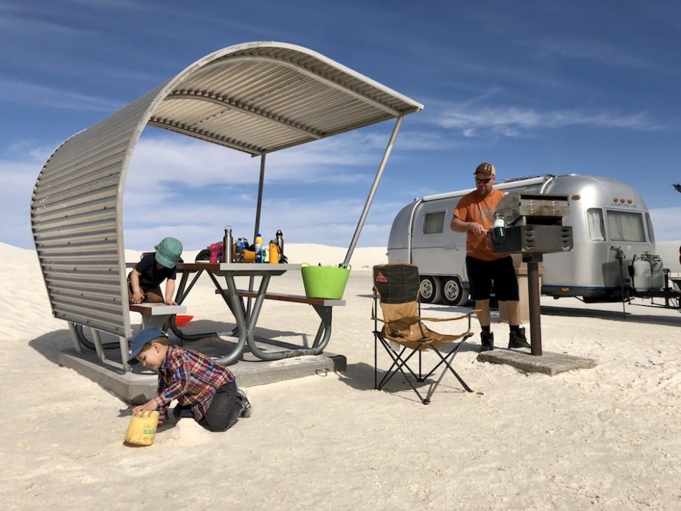 Picnic at White Sands National Park, New Mexico